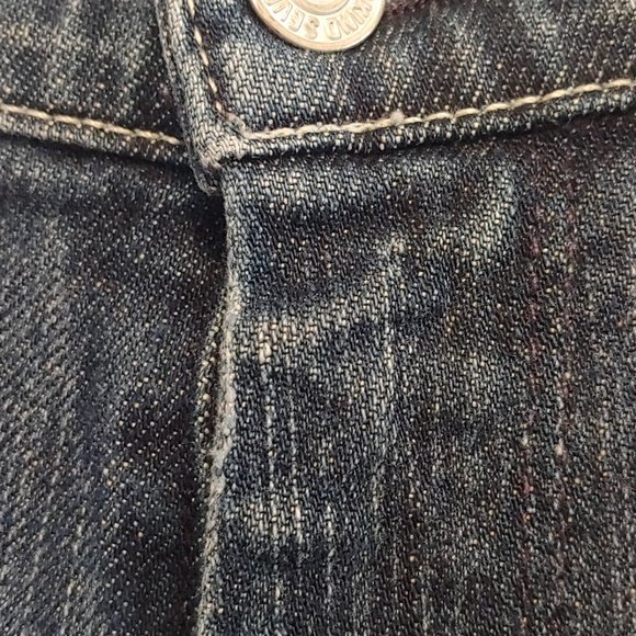 7 for all Mankind Women's Medium Wash Straight Leg Stretch Denim Jeans Size 32 - Picture 3 of 5